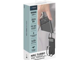 Внешний аккумулятор Deppa NRG Turbo V4C 10000mAh 22.5W/LED дисплей (33688) (черный)