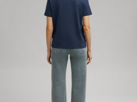 Футболка прямого кроя из мерсеризованного хлопка