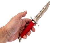 Нож Витязь B5400-2 Разведчик, сталь 9Cr18MoV, рукоять эластомер, красный