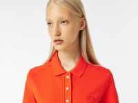 Женское поло Lacoste приталенного кроя из эластичного хлопка
