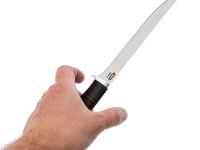 Филейный нож Нерпа, сталь 65Х13, гибкое лезвие, рукоять кожа