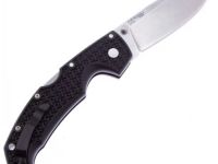 Нож складной Cold Steel Voyager Large Drop Plain Edge, сталь Aus-10A, рукоять Griv-Ex, черный