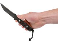 Нож скрытого ношения с фиксированным клинком Spartan Blades Formido, клинок черный, сталь CPM-S35VN, цельнометаллический