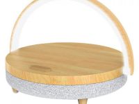 Настольная лампа Xiaomi Ezvalo Wireless Charging Lamp с функцией беспроводной зарядки и колонки Wood pattern (LYYD01) (коричневый)