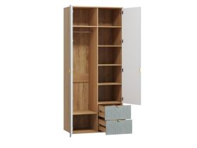 Распашной шкаф Монблан 2-93x215 Косы Мятный