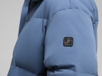 Оверсайз пуховик с воротником-стойкой