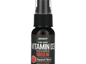 Onnit, Витамин D3 на растительной основе с витамином K2, грейпфрут, 1000 МЕ, 24 мл (0,8 жидк. Унции)