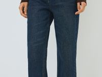 Прямые джинсы с высокой посадкой, Синий