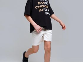 Шорты текстильные джинсовые для девочек