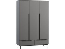 Распашной шкаф Квелен 3-144x220 Графитовый