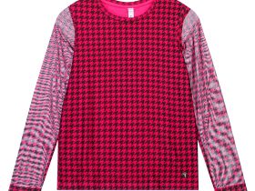 Фуфайка трикотажная для девочек (футболка с длинными рукавами)