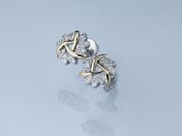 Пусеты из комбинированного золота э4812пс04220703_white