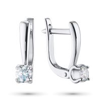 Серьги из белого золота с бриллиантами э4701сг06200855
