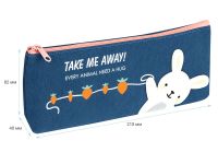 Пенал мягкий MESHU "Happy rabbit" 210*82*40 мм, канвас