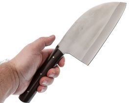 Сербский топорик для мяса, сталь 95Х18, профессиональный кухонный топорик, рукоять граб