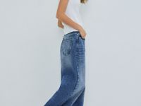 Джинсы со средней посадкой, Синий