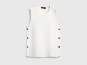 Топ с пуговицами, Белый