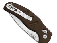 Складной нож Kizer C01C 2.9 CD, сталь Nitro-V, рукоять Norplex UltreX Micarta, коричневый