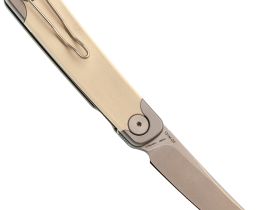 Складной нож SRM 131M-GT Enso bead blast сталь 14C28N, рукоять Ivory G10