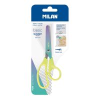 Ножницы канцелярские MILAN SUNSET BASIC, длина 13,4см, желтые, в блистере