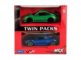 42310F-2G(V) Игрушечные машинки Welly Porsche 918 Spyder и Porsche 911 (997) GT3 RS, 2 шт