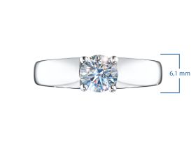 Классическое кольцо из белого золота э4712кц01220883_white