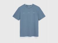 Футболка с имитацией второго слоя, Синий