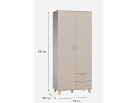 Распашной шкаф Пронто 2-90x210 Латте
