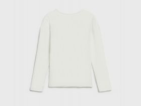 Лонгслив с мини-бантами для девочек, Белый