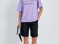 Футболка с принтом из хлопка