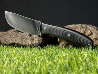 Нож с фиксированным клинком Vostron Sever, сталь Х12МФ, рукоять G10, черный