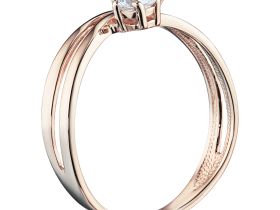 Кольцо из красного золота с бриллиантами э0201кц10092100