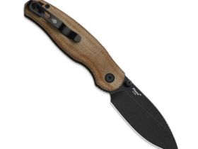 Складной нож Kizer Phoca BD, сталь 14C28N, рукоять микарта, коричневый