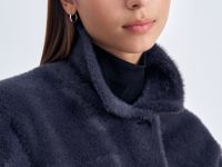 Жакет с высоким ворсом и нагрудными карманами