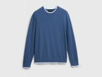 Джемпер с имитацией футболки, Синий