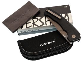 Cкладной нож TuoTown Megeb-B, сталь T10S, рукоять G10/Carbon Fiber