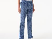 Женские расклешенные спортивные брюки Lacoste с монограммой