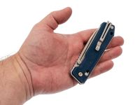 Складной нож SRM Rubik 7228B-ME2, сталь 140Cr, рукоять микарта, синий