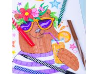 Набор фломастеров Berlingo "SuperTwist" 24 цв., смываемые, рисунок на корпусе, блистер