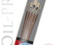 Набор кистей синтетика Pinax "Oil-PRO" плоские удлиненные 5 шт