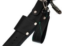 Нож Пиранья, сталь N690, рукоять G-10 черно-зеленая с паракордом