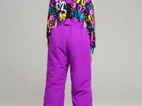 Брюки текстильные с полиуретановым покрытием для девочек