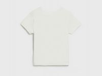 Футболка с принтом и стразами для девочек, Белый