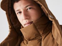 Мужской пуховик Lacoste с капюшоном