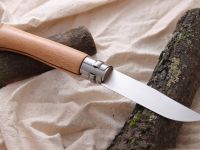 Складной Нож Opinel Stainless steel №10, нержавеющая сталь Sandvik 12C27, бук, 001255, блистер