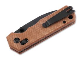 Складной нож Boker Rockstub Brown Micarta, сталь 440B Black Stonewash, рукоять микарта
