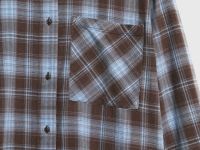 Рубашка в клетку из хлопка, Коричневый
