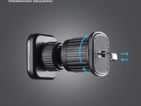 Автомобильный держатель Deppa (55198) Mage Air 3/поворот телефона 360° (черный)