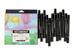 Набор маркеров Sketchmarker "Brush Pro Pastel Set" 12 цветов в картонной упаковке