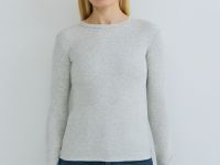 Лонгслив в рубчик, Серый